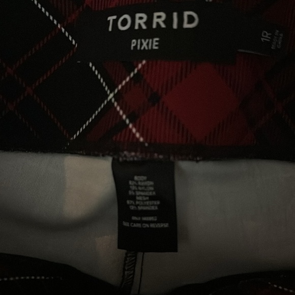 Red plaid pixie pant - Picture 2 of 2